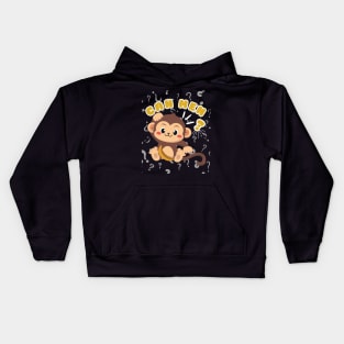 Cute Monkey Can Meh Question Mark Singlish Kids Hoodie